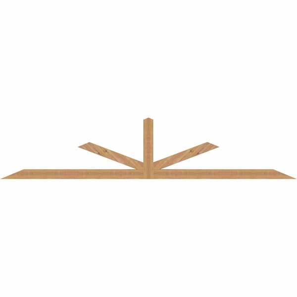 Ekena Millwork Saratoga Timber Gable Bracket, Western Red Cedar, 108"W x 22"H x 3 1/2"D x 3 1/2"F, 5/12 Pitch GBW108X22X0404SAR00SWR - main
